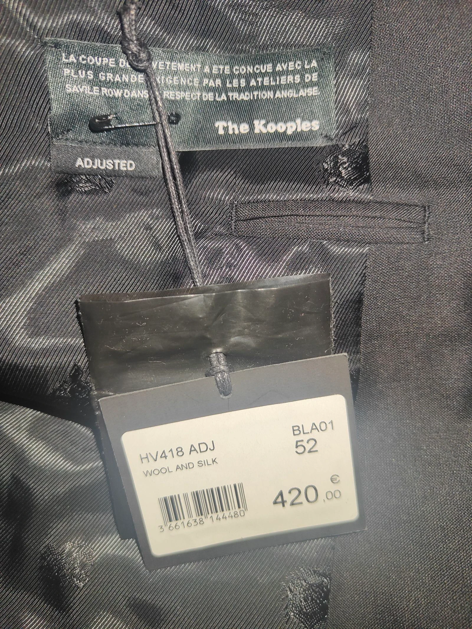 Blazer/Chaqueta de traje The Kooples Nueva Lana & Seda T52 (XL) – photo 2